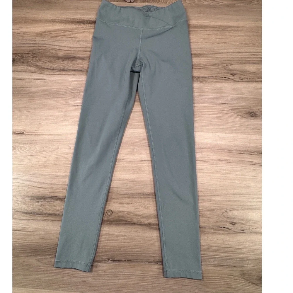 90‎ Degree by Reflex Girls Large 12 Dusty Blue Crossover Waist Active Leggings